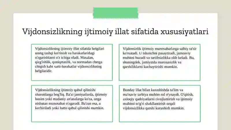 Vijdonsizlikning ijtimoiy illat sifatidan amoyon bo‘lishi 4