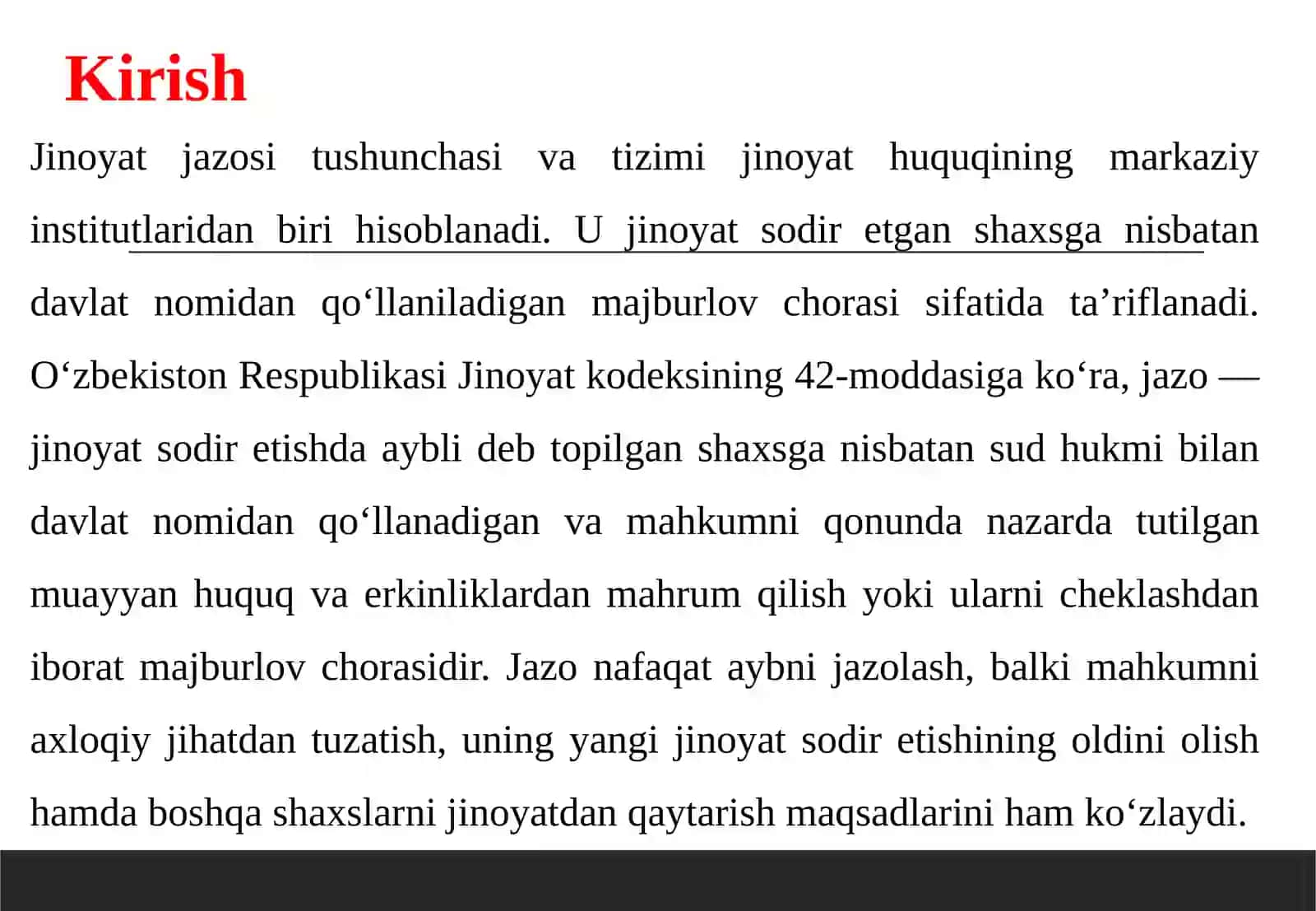 Jinoyat jazosi tushunchasi va tizimi 4