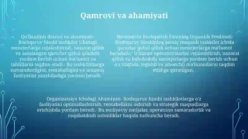 Menejment Boshqarish Fanining Organish Predmenti Nima 4
