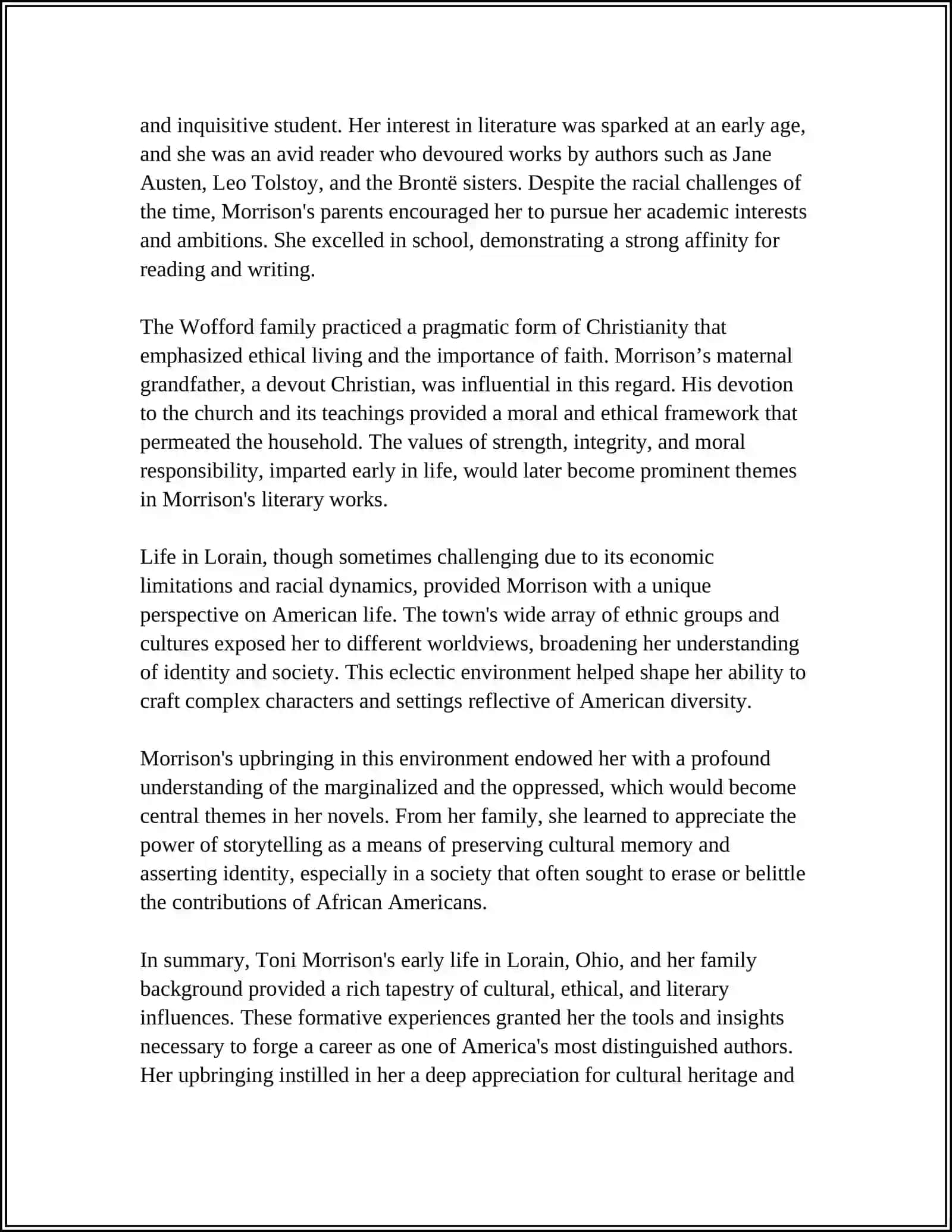 TONY MORRISON LIFE AND LITERARY 4