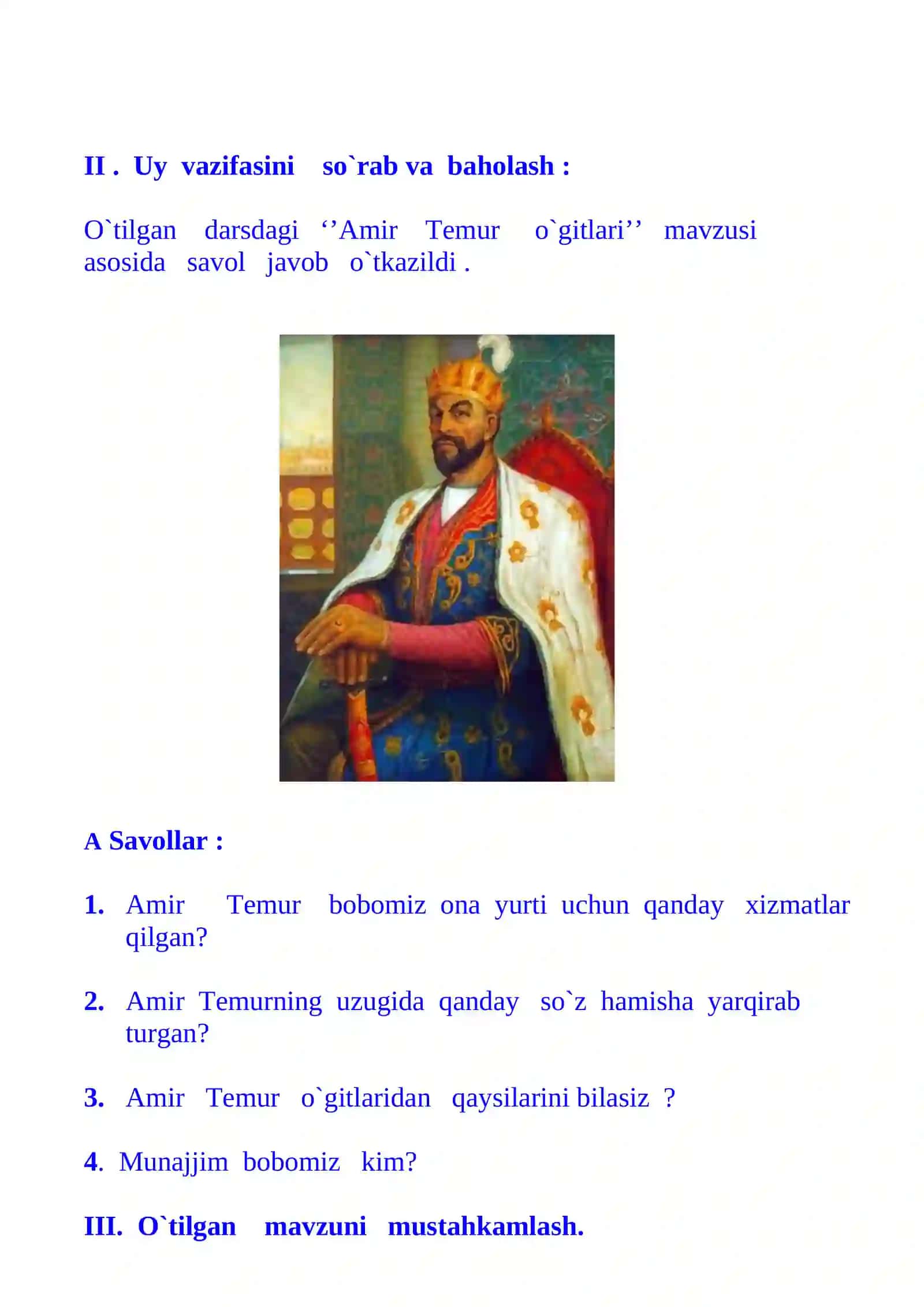 Ajdodlarimiz – faxrimz, g`ururimiz. Biz – buyuklar   avlodi. 4