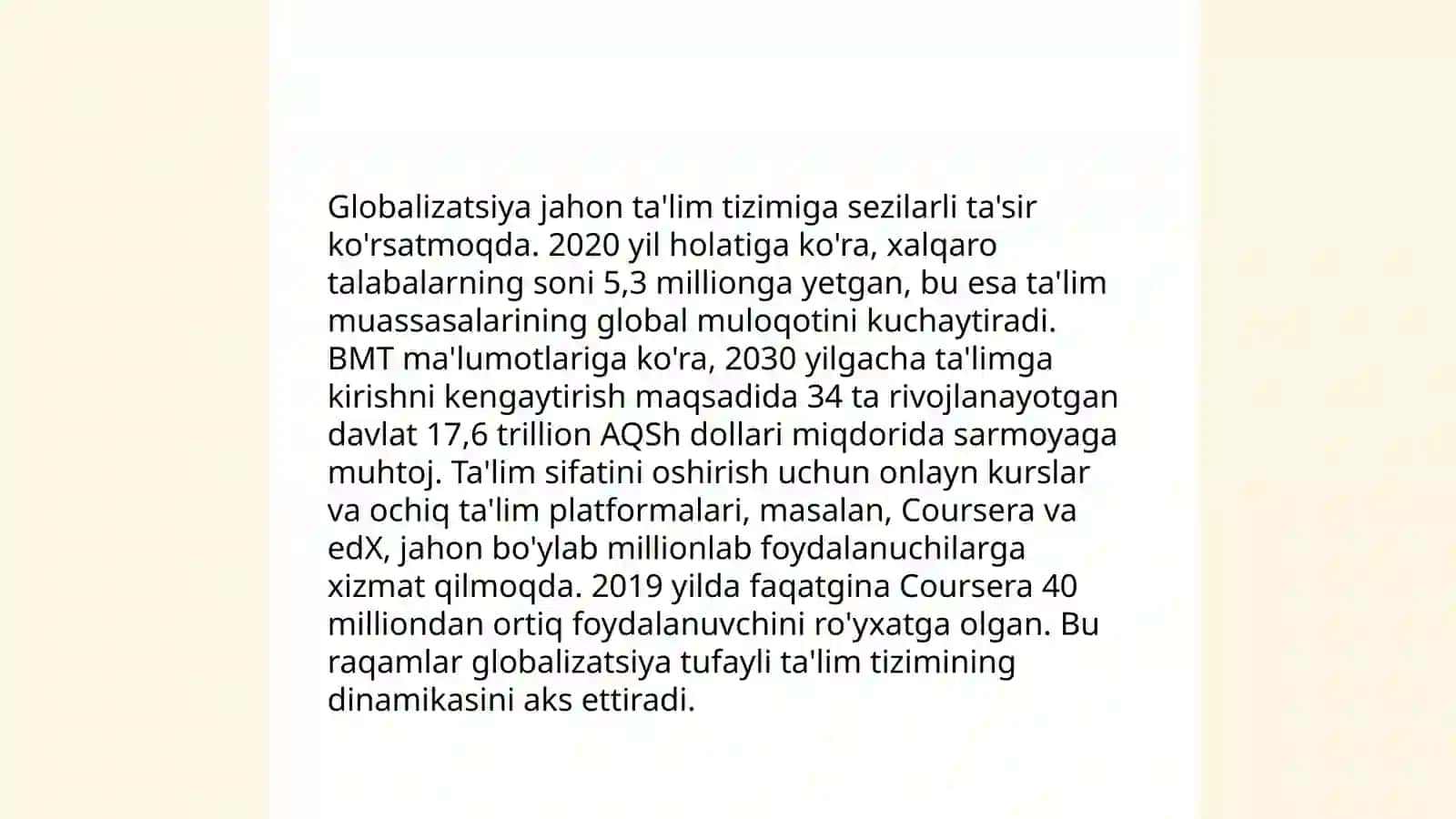 XX asr Jahon ta'lim tizimidagi global tendensiyalar 4