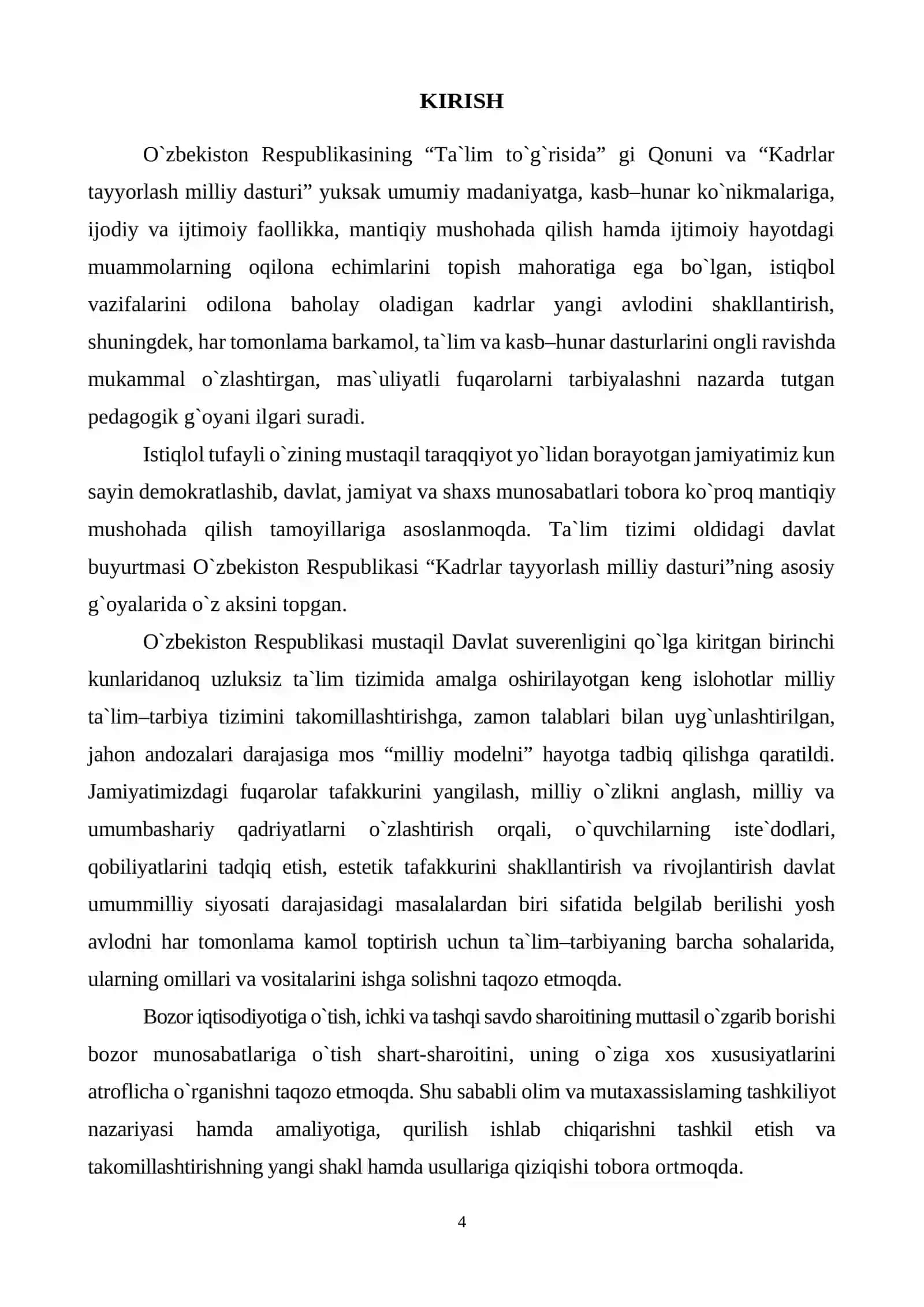 KHK da “Qurilish chizmalari” mavzusini o’qitish metodikasi 4