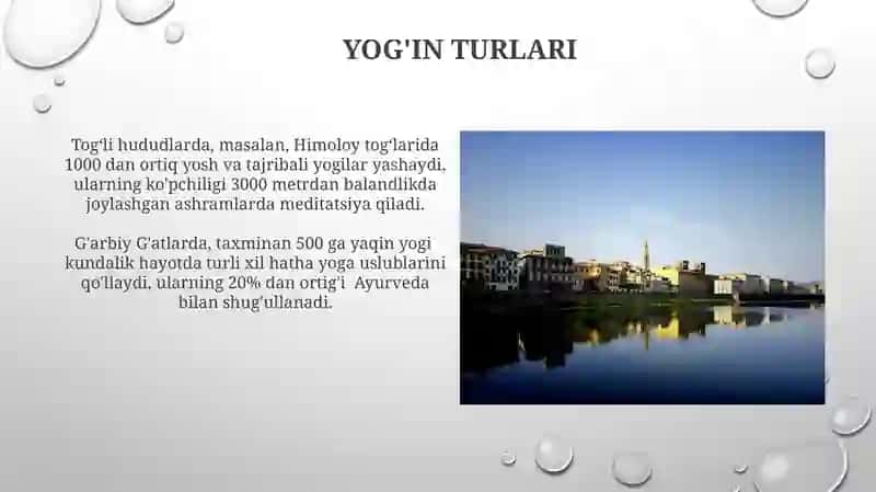 Mavsumiy yog'in taqsimoti 4