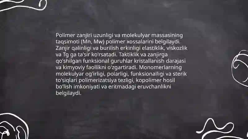 Yuqori malekulyar birikmalar.YuMB eritmalarining xossalari 4