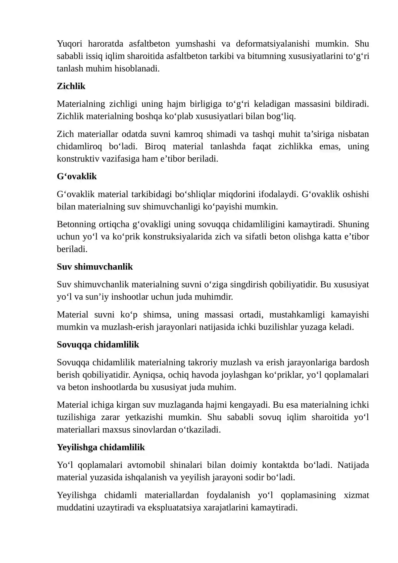 Qurilish materiallarining xususiyatlari 4