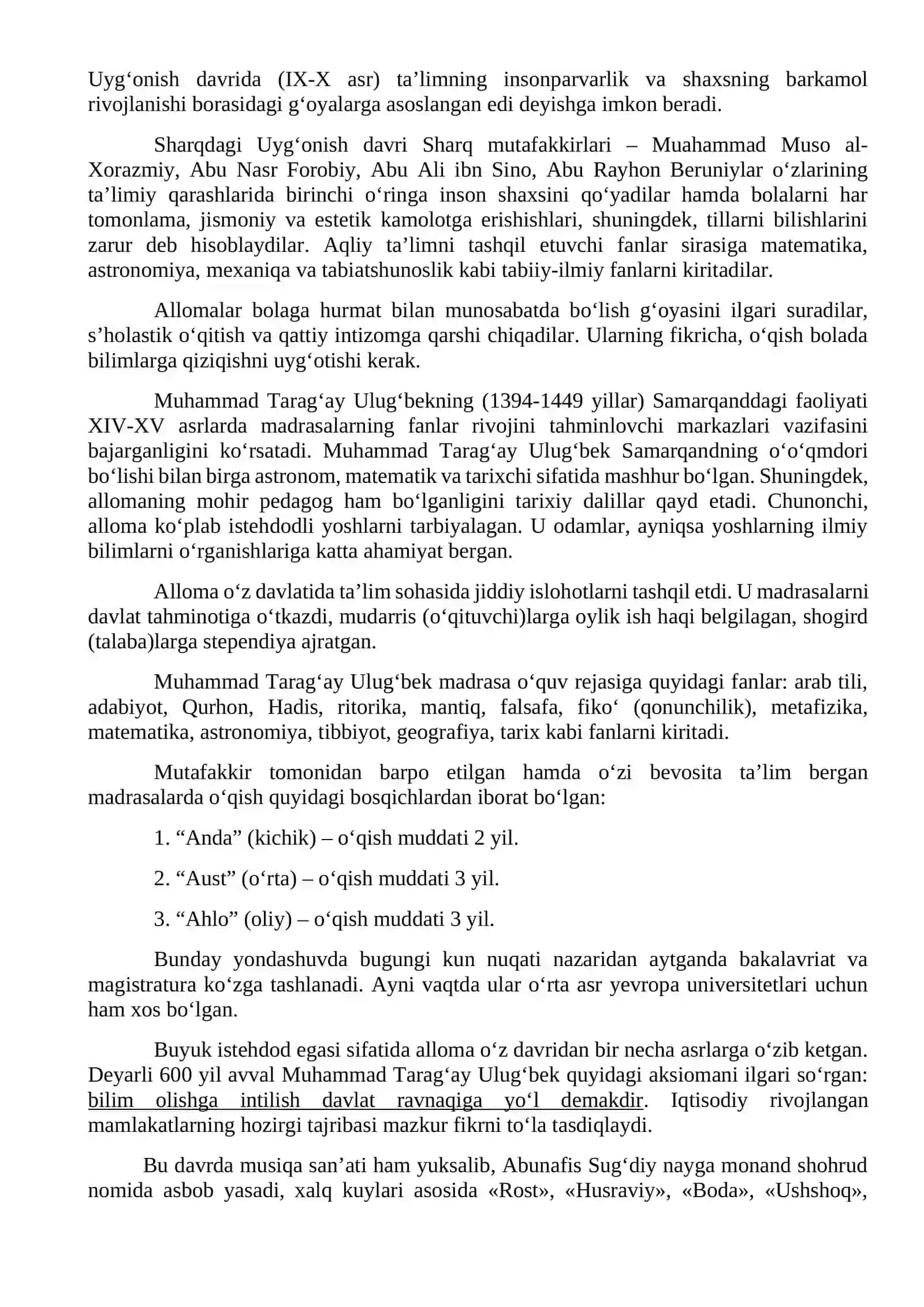Ma’rifiy fikrlar taraqqiyoti va ularning tarixiyligi 4