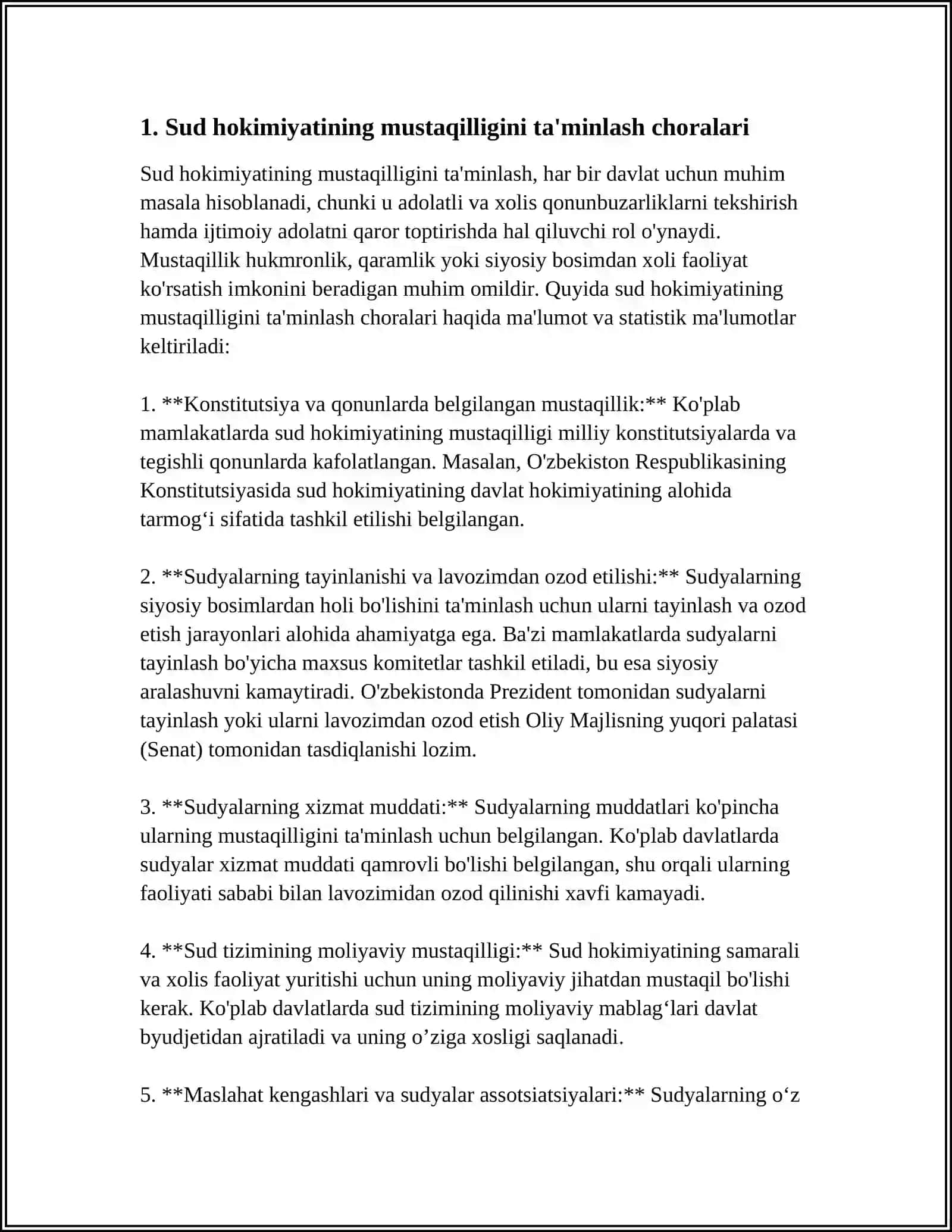 SUD HOKIMIYATINING CHINAKAM MUSTAQILLIGINI TA'MINLASH 4