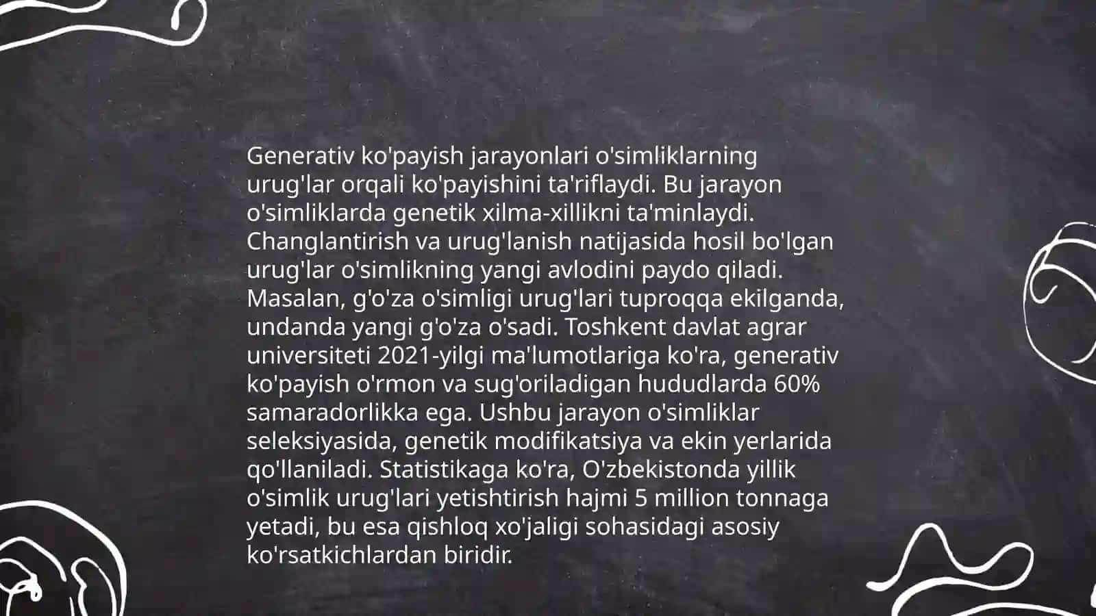 O'simliklarning vegetativ va generativ ko'payishga doir masala va mashqlar 4