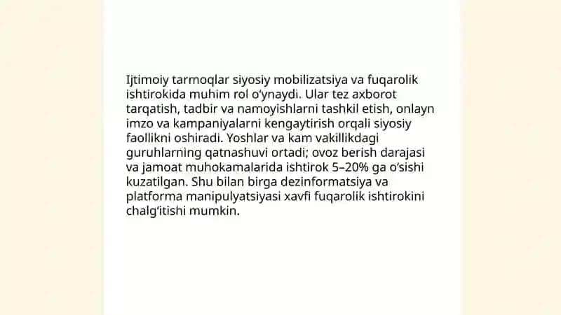 Axborot tarqatish va tezkor xabar almashish funksiyasi 4