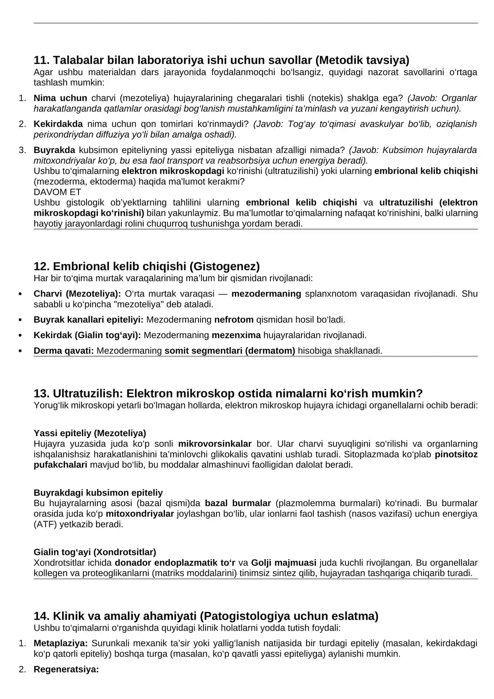 CHARVI PREPARATIDAGI YASSI EPITELIYNI BUYRAK KANALIDAGI KUBSIMON EPITELIYNI KEKIRDAK VA DERMA QAVAT HUJAYRALARI MIKROSKOPIK KO`RINISHINI O`RGANISH 4