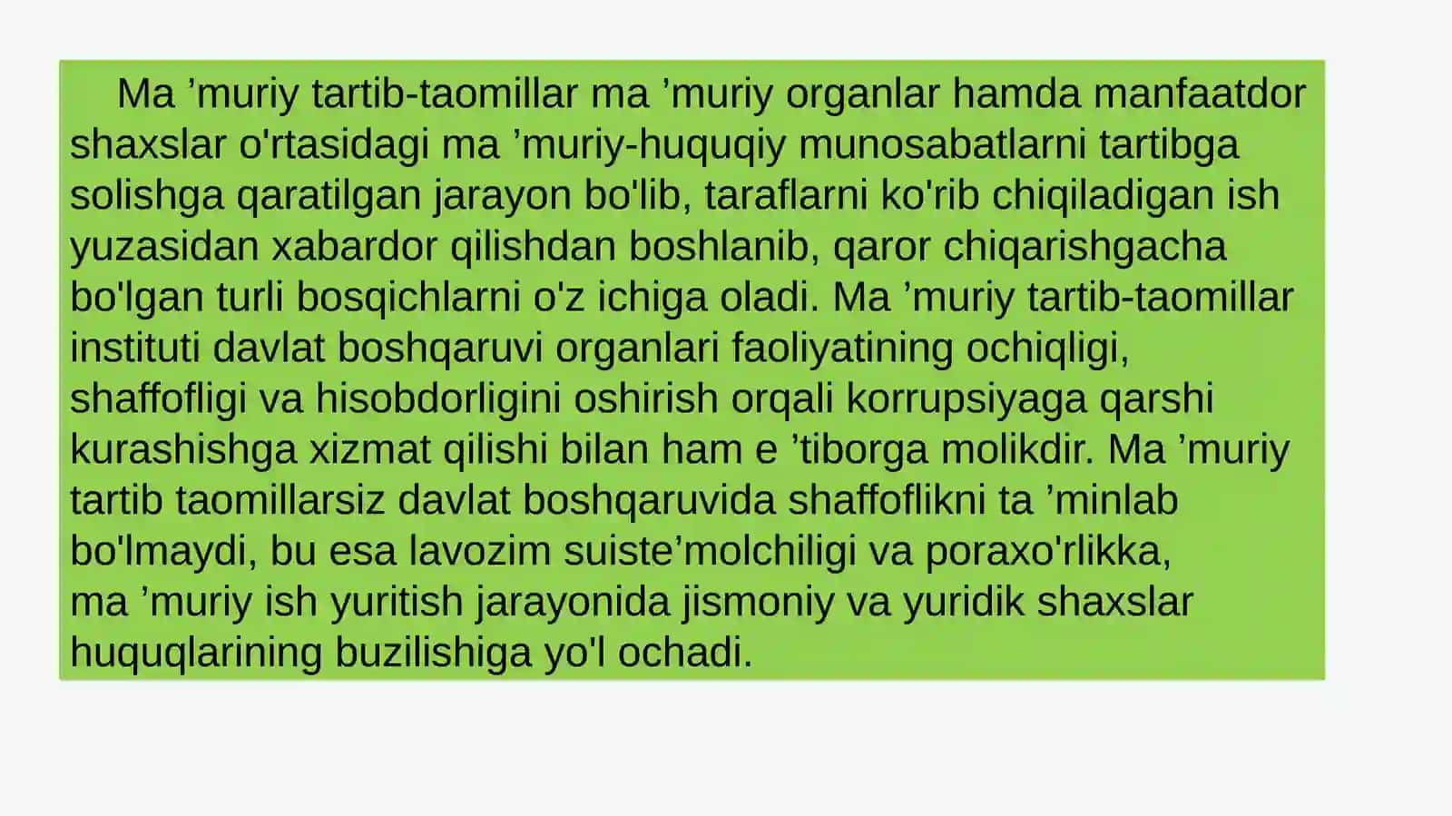 Maʼmuriytartib taomillari 4