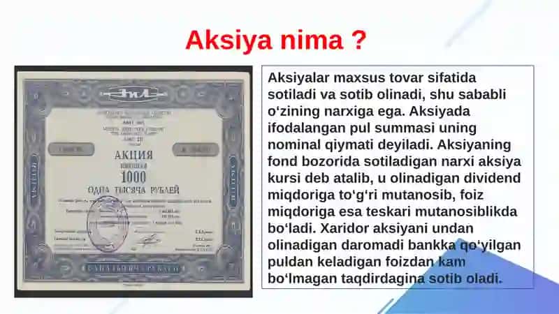Qanday turdagi aksiyalarni sotib olish kerak 4
