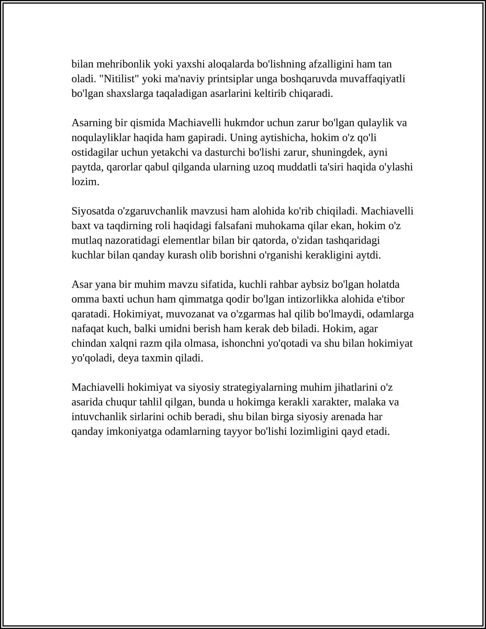 MAKIAVELLING "HUKMDOR " ASARI 4
