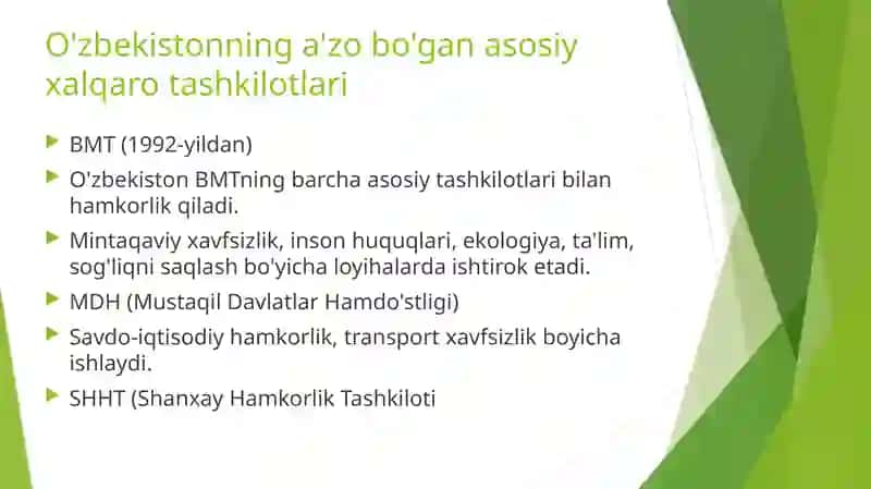 O’zbekiston va jahon hamjamiyati 4