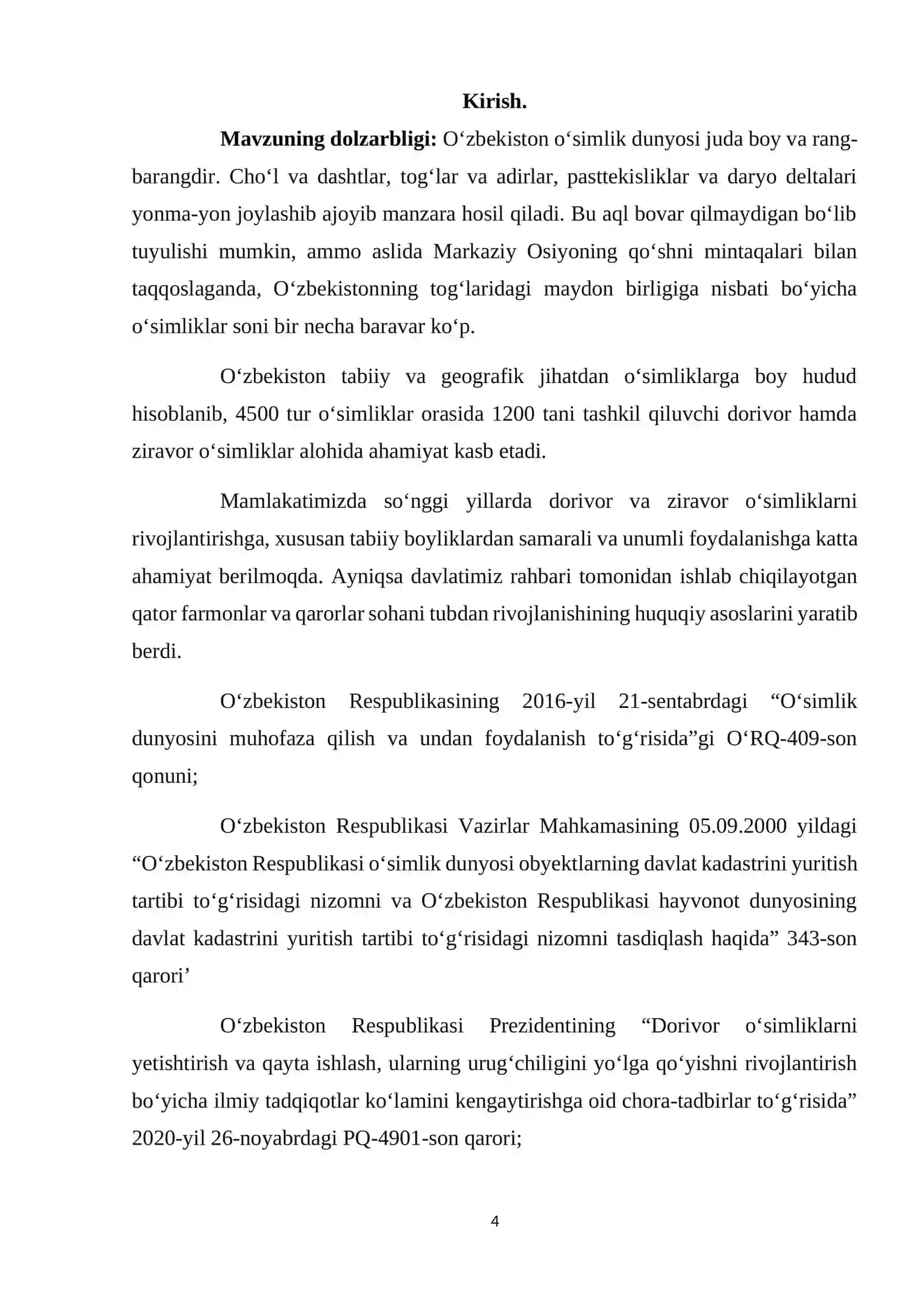 Botanika asoslari fanidan kurs ishi 4