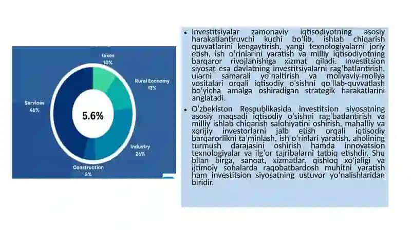 Oʻzbekistonda investitsion siyosatning asosiy yo‘nalishlari 4