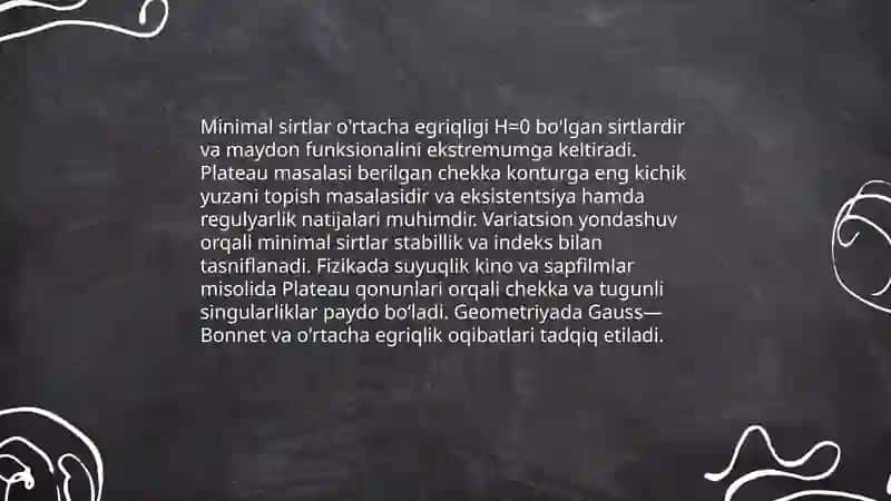 Ekstremmumlar nazariyasining geometriya, mexanika va fizika masalalariga tadbiqlari 4