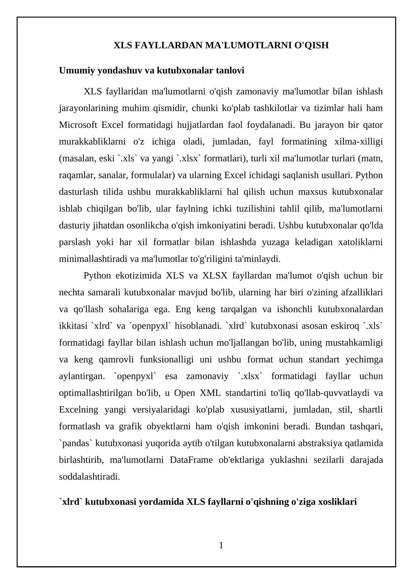 Pythonda xls fayllari bilan ishlash 4