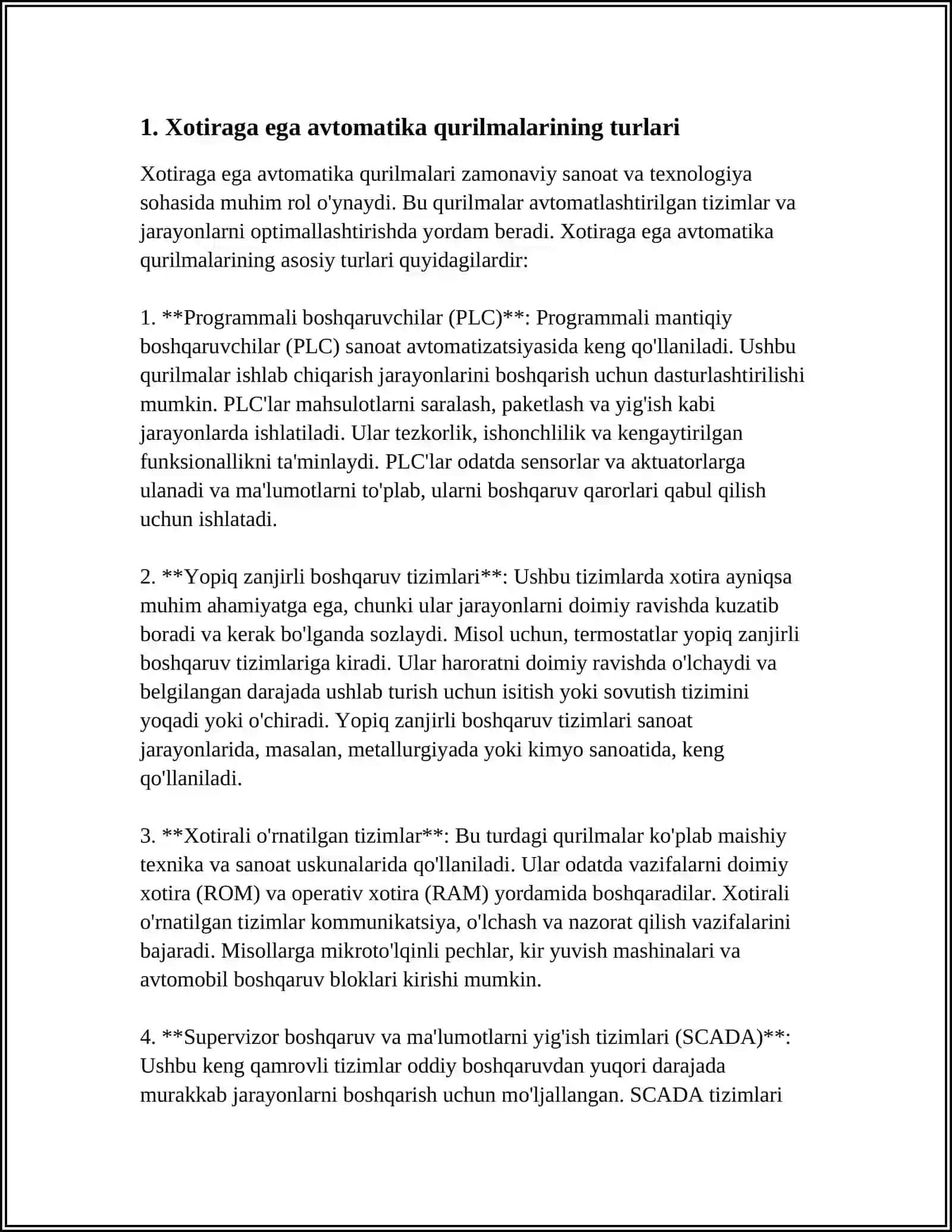 Xotiraga Ega Avtomatika Qurilmalarini Diagnostika Qilish 4