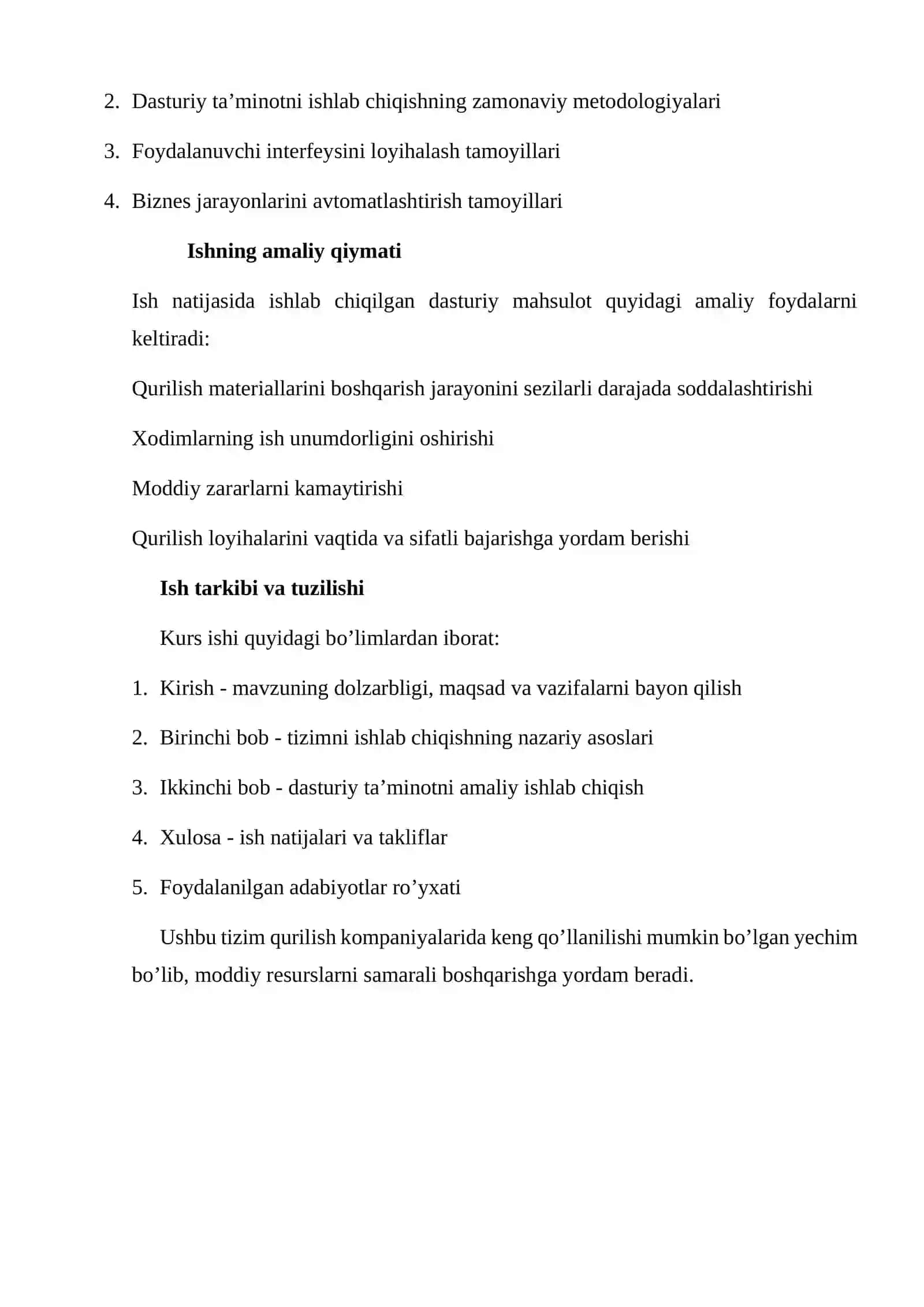 Qurilish Materiallari Ombori uchun Axborot Tizimini Loyihalash, Modellashtirish va Ishlab Chiqish 4