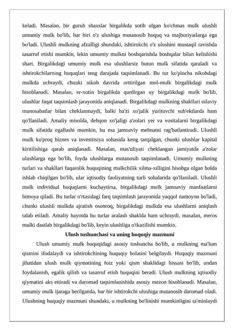 Umumiy mulkdan ulush ajratish va uni taqsimlash 4