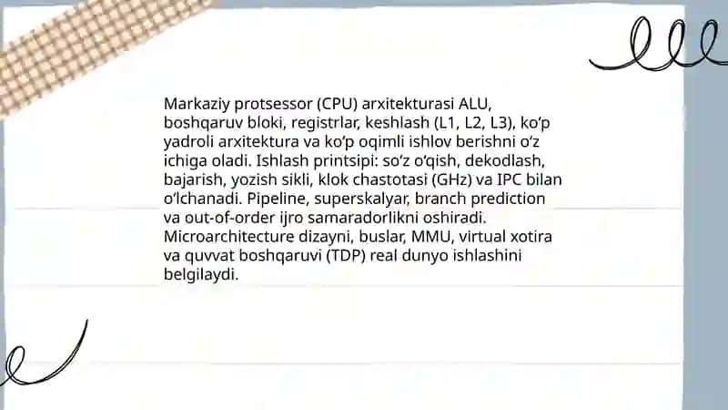 Shaxsiy kompiyuterning tuzulishi va arxitekturasi 4