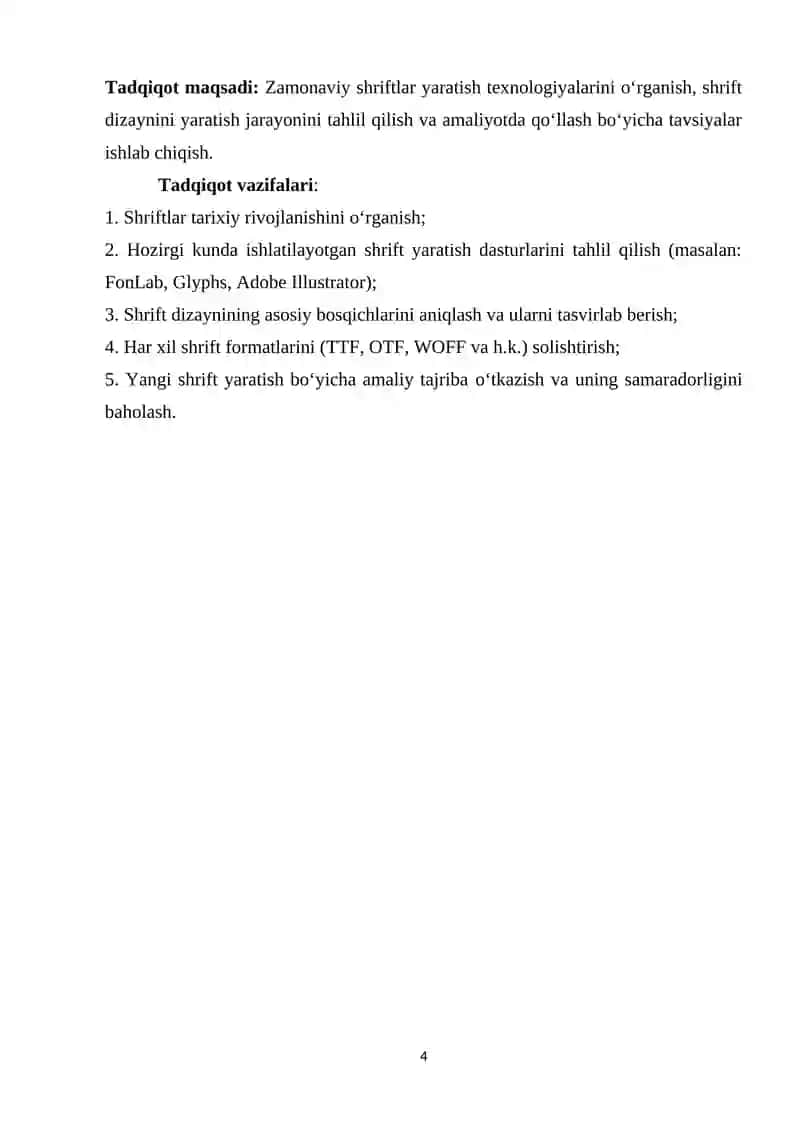 SHRIFTLAR YARATISH TEXNOLOGIYASI 4