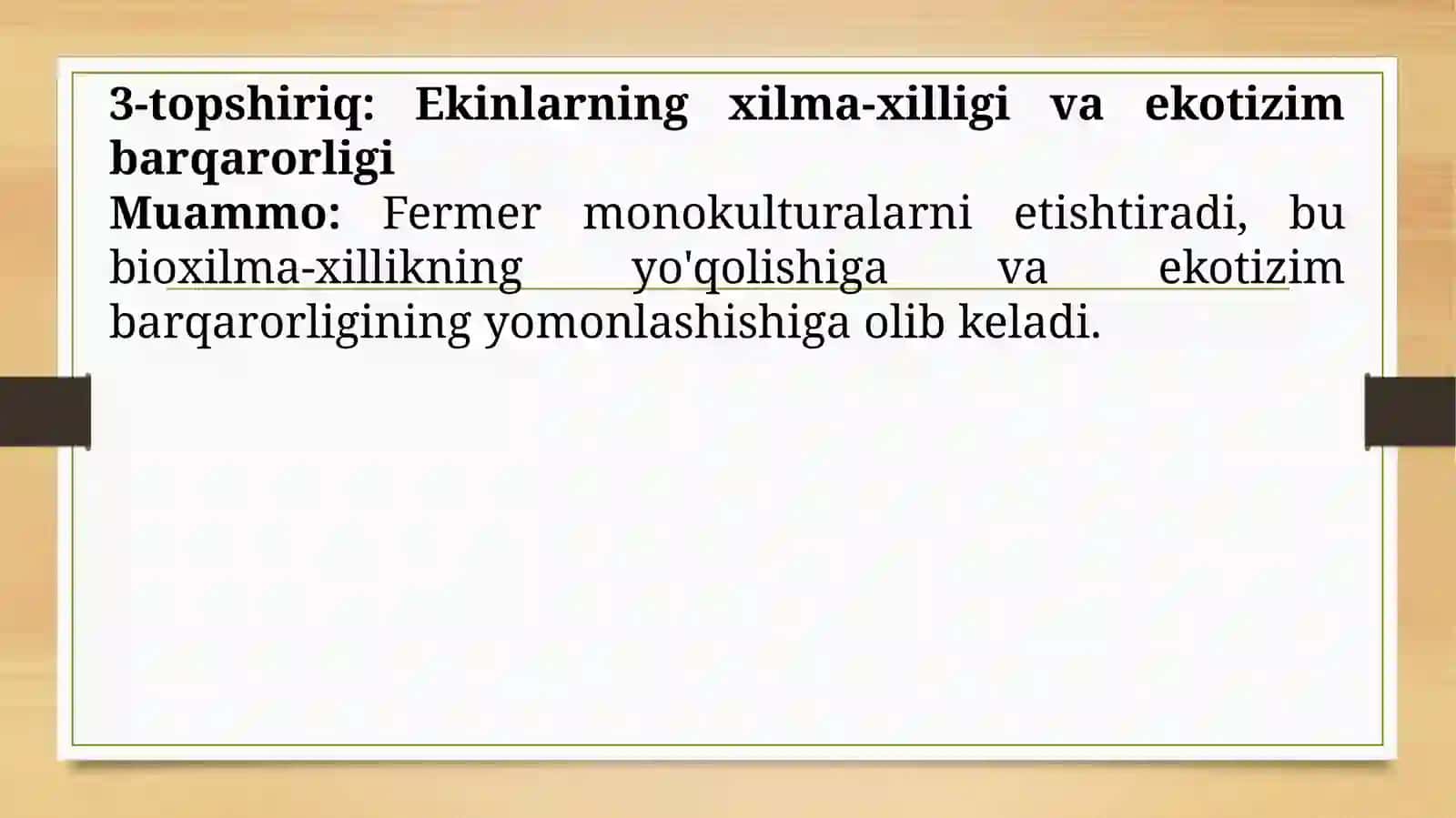 Qishloqxo‘jaligini“yashiliqtisodiyot”asosidabarqarorrivojlantirishyo’llari 4