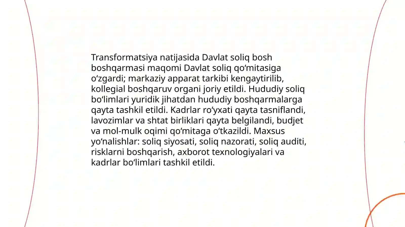 Davlat soliq bosh boshqarmasining davlat soliq qumitasiga aylantirilishi 4