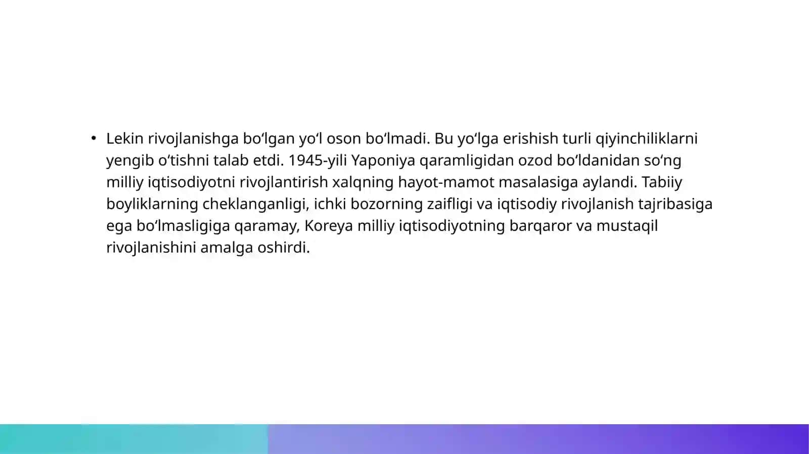 Janubiy Koreyaning samarali jivijlanish tajribasi 4