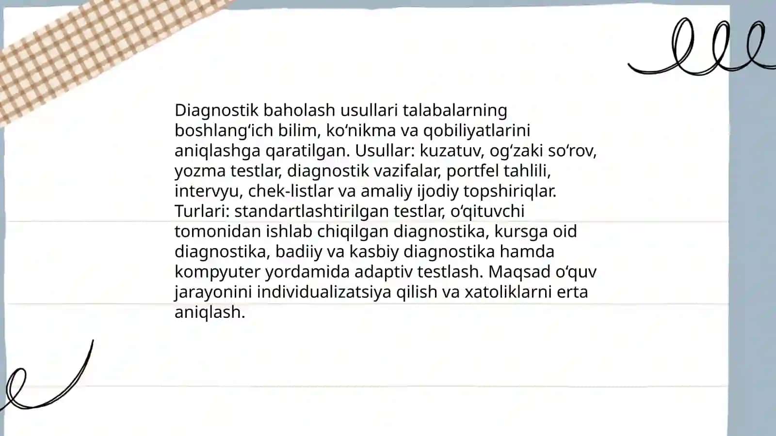 Ta'lim olganlikni tashxis etishning nazariy asoslari 4