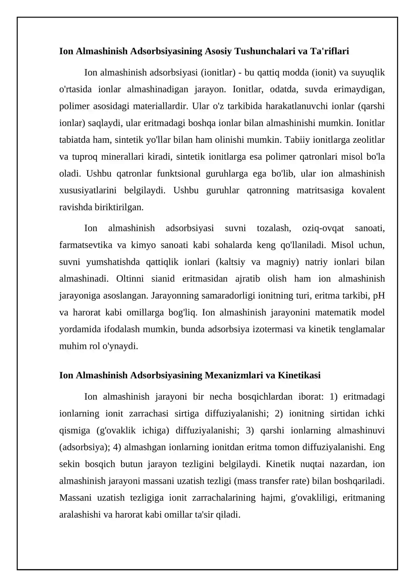 Ion almashinish adsorbsiyasi (Lonitlar) 4