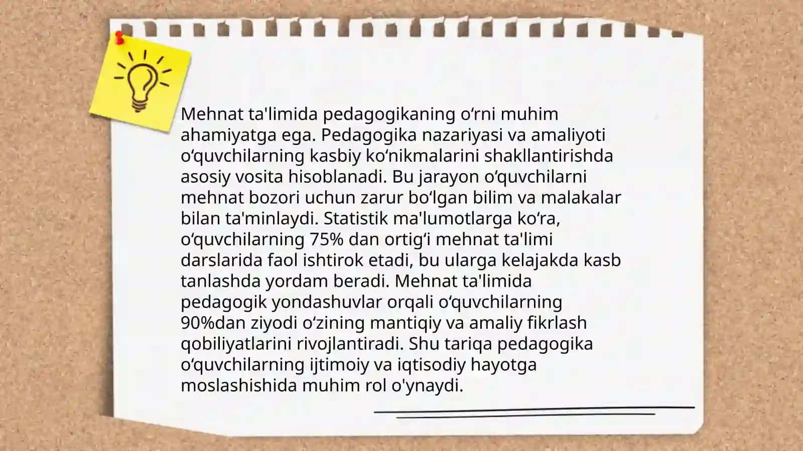 Mehnat ta'limi va tarbiyasining uzviyligi va o'ziga xos jihatlari 4