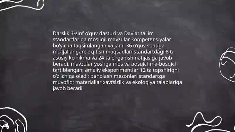 3-sinf "Tabiiy fanlar" darsligini tahlil qilish va taqriz yozish 4