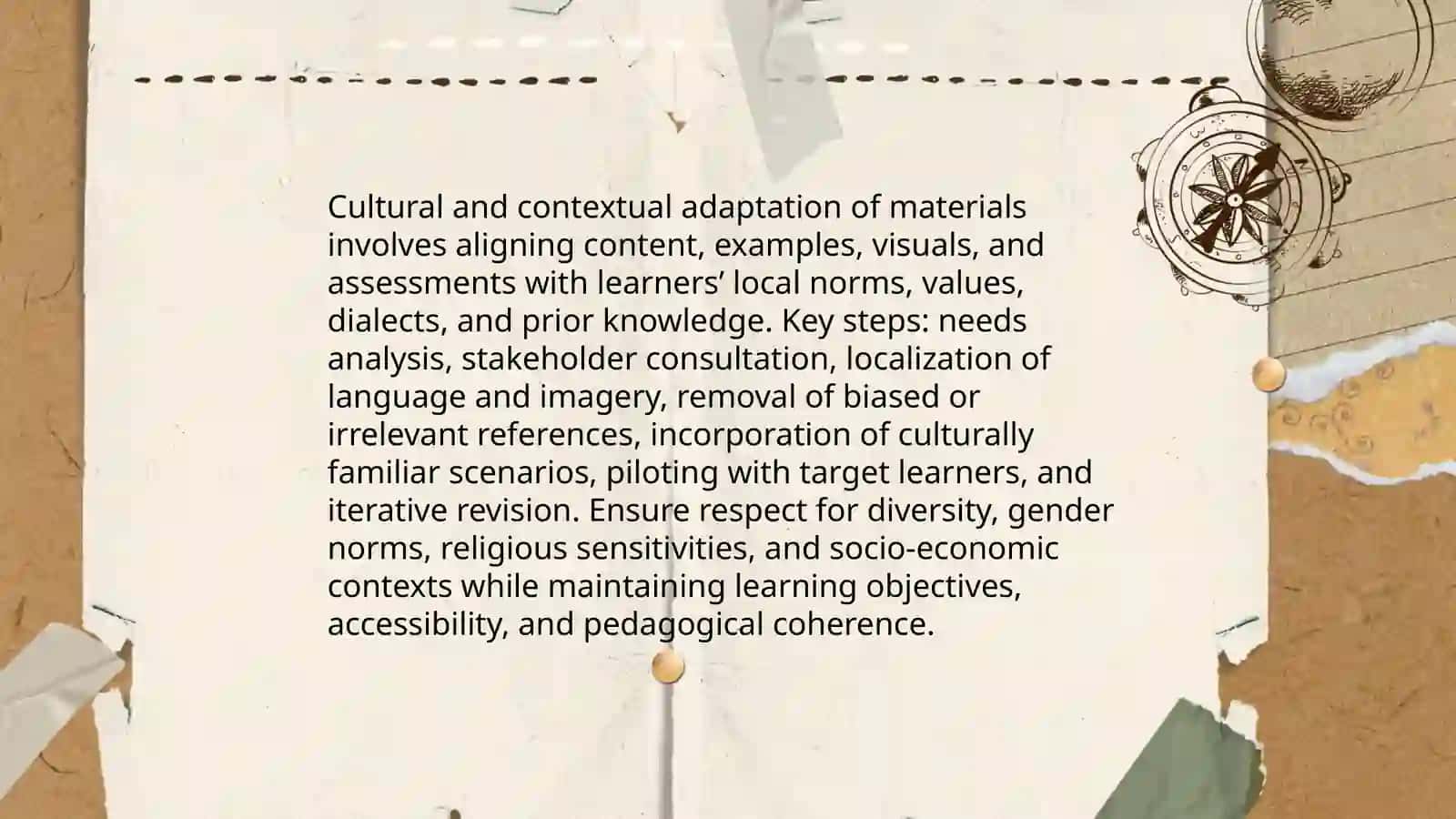 Adapting learning and teaching materials 4