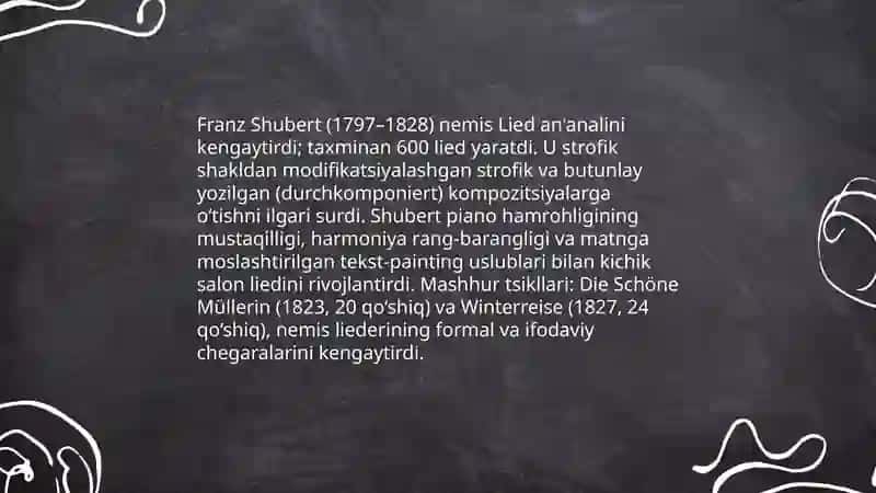 Franz Shubert vokal ijodi 4