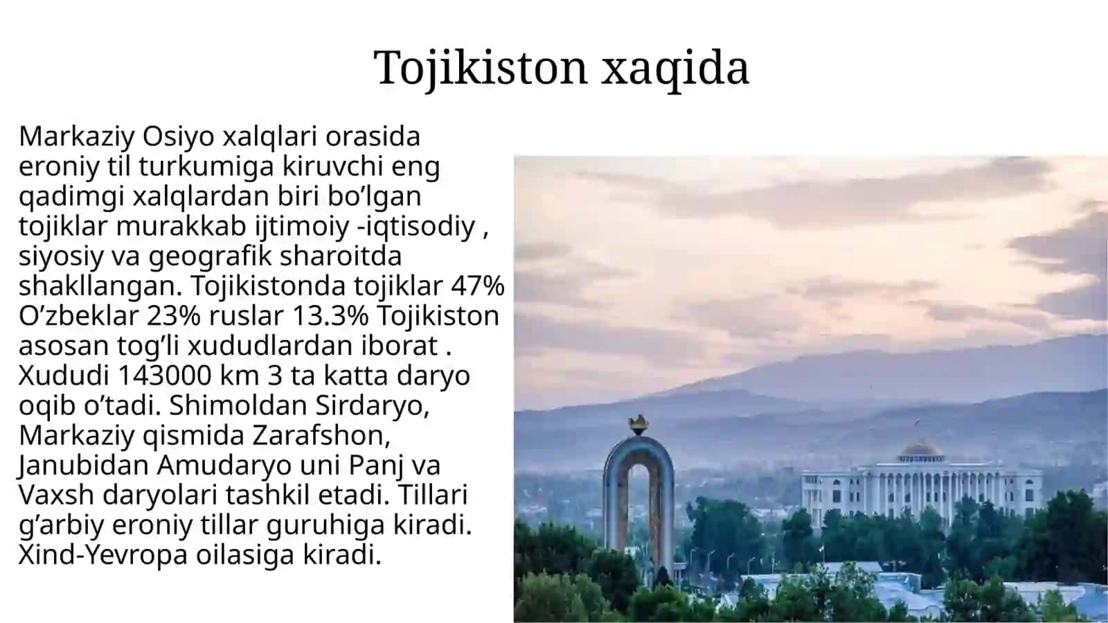Tojik xalqi va xo’jalik turmush tarzi 4