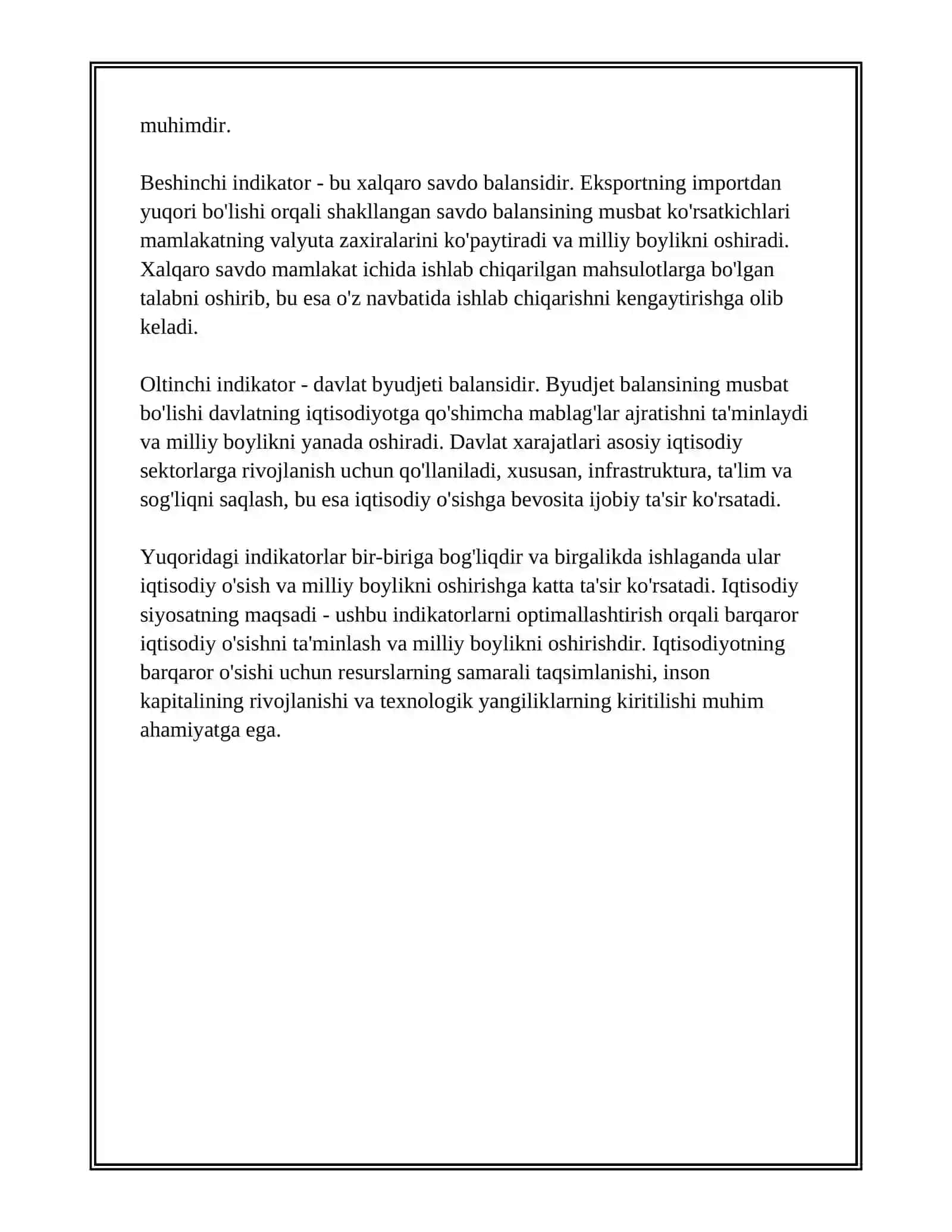 IQTISODIY O'SISH, TARAQQIYOTI VA MILLIY BOYLIK 4