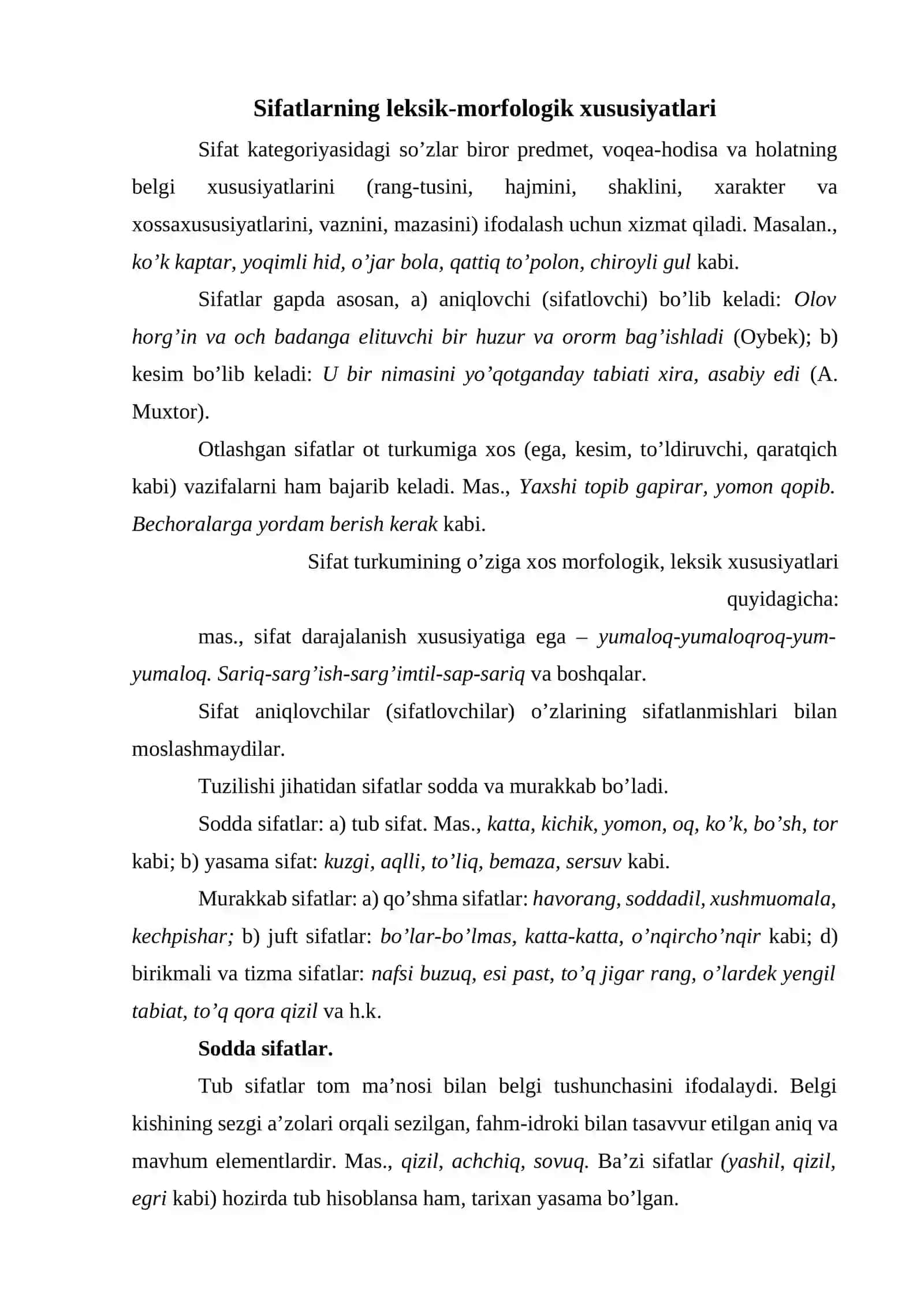 O’zbek tilida ruhiy holatni ifodalovchi sifatlar semantikasi 4