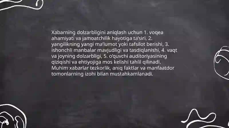 Yangilik mavzusini tanlash va tahrir qilish 4