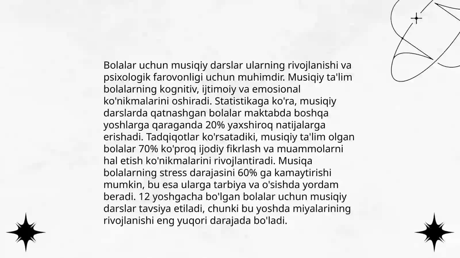 Bolalarni ashula aytish musiqa tinglash va musiqiy ritmik harakatlarni oʻrgatish 4