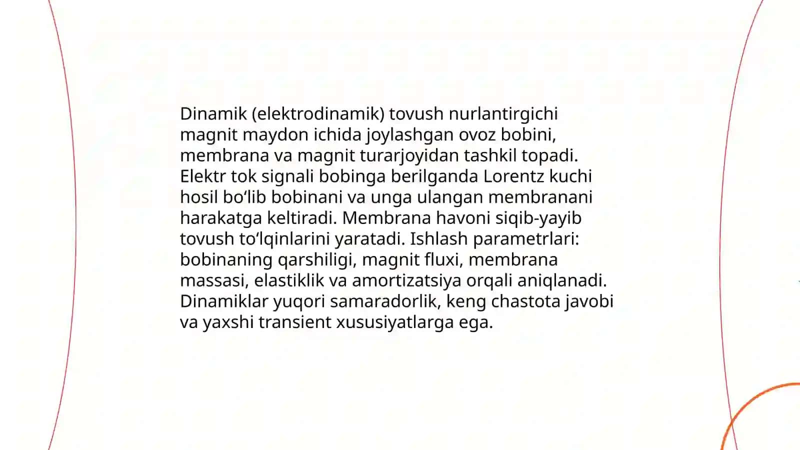 Tovush nurlantirgichining konstruksiyasi va ishlash prinsip 4