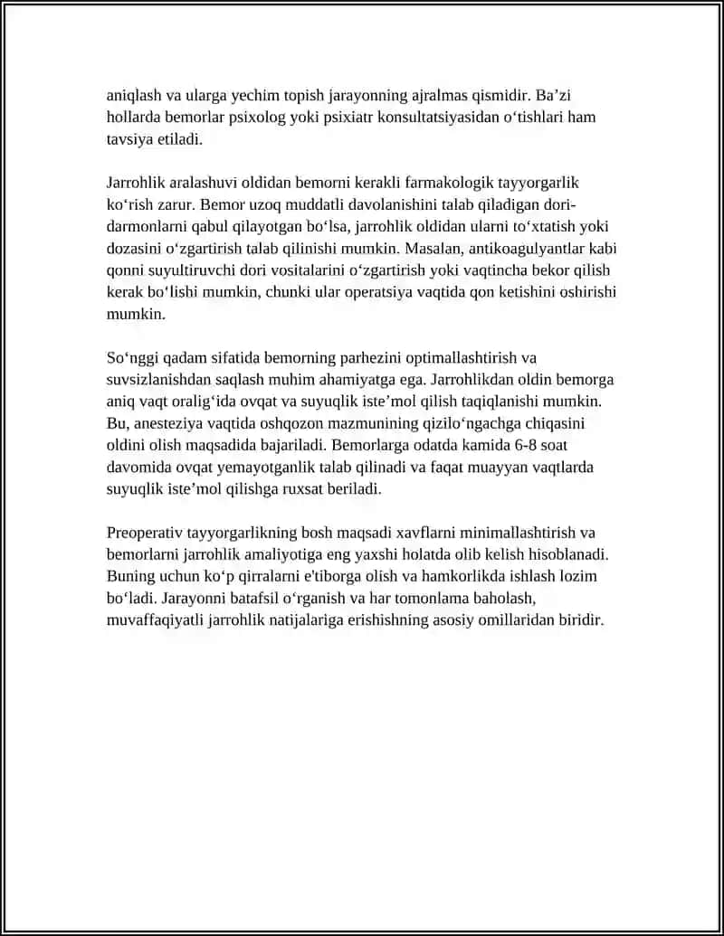 XIRURGIK STOMANI PARVARISH QILISH 4