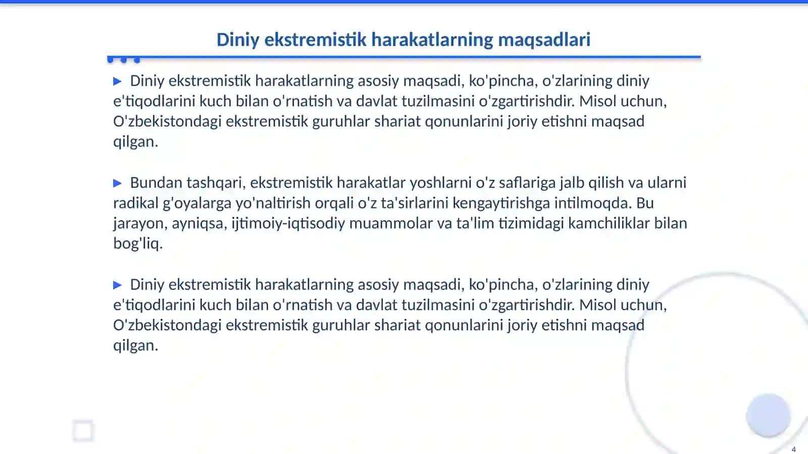 Markaziy Osiyoda diniy ekstremizmning tarixi 4