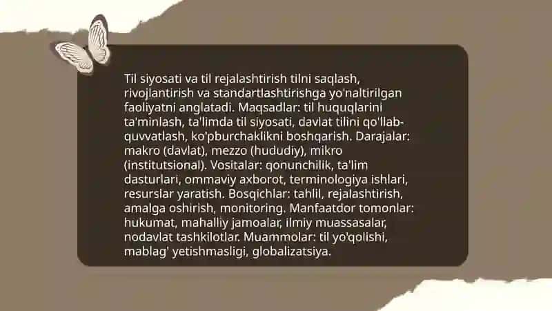 Til va jamiyat.Sotsiolingvisita 4
