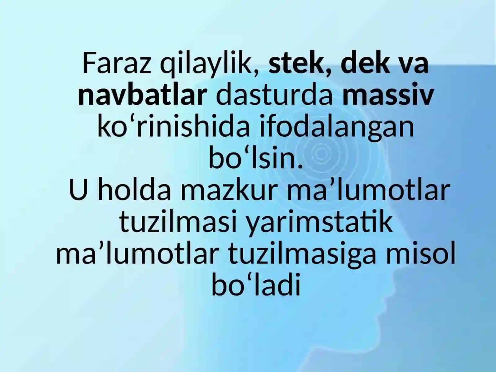 Stek, dek va navbatlar 4