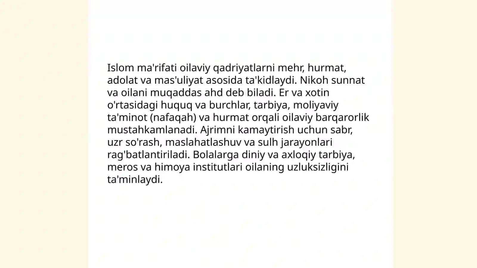 Islom qadriyatlari va ma'rifatining hozirgi kundagi ahamiyati 4