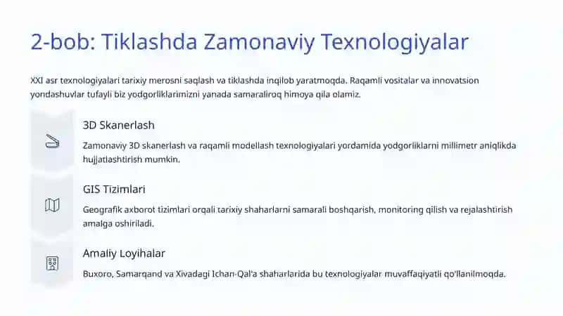 Tarixiy Merosni Tiklash: O'tmishimizni Kelajakka Ulash 4