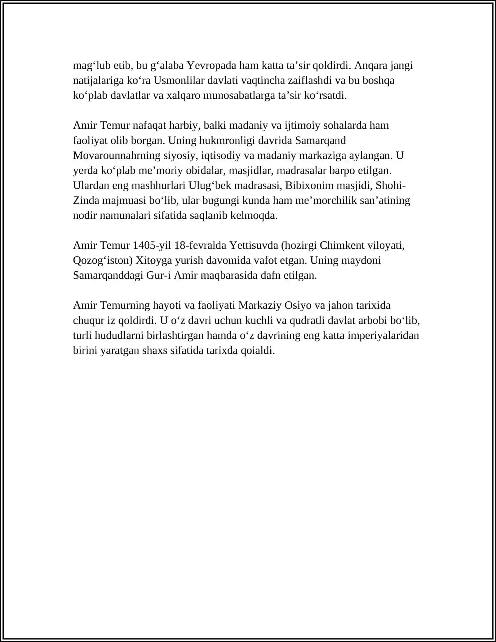TEMURIYLAR DAVRI 4